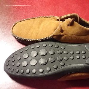 MUCCI Moccasins - MENS Brown SUEDE shoes - SIZE 12